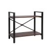 23.6 in. Brown Wooden 2-shelf Etagere Bookcase with Open Shelves for Entryway, Hallway, Living Room by Unbranded 1 23.6 in. Brown Wooden 2-shelf Etagere Bookcase with Open Shelves for Entryway, Hallway, Living Room by Unbranded -Boraam Sales Store brown unbranded bookcases bookshelves dhs lqw1 9133 64 1000