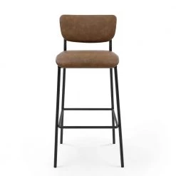 38.5 in. Metal Brown Pu Faux Leather Bar Stool Set of 2 by Unbranded 15 38.5 in. Metal Brown Pu Faux Leather Bar Stool Set of 2 by Unbranded -Boraam Sales Store brown unbranded home bars s815 sto brown c3 1000