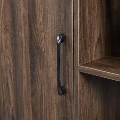 Particle Board Brown Kitchen Island Cart with Adjustable Shelf and Wine Holder by Unbranded -Boraam Sales Store brown unbranded kitchen carts aybszhd611 76 1000