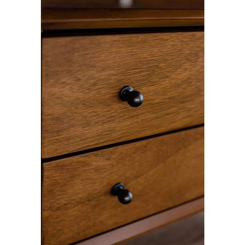 Flynn 2-Drawer Acorn Brown Large Nightstand (26 in. H x 28 in. W x 15 in. D) by Unbranded 5 Flynn 2-Drawer Acorn Brown Large Nightstand (26 in. H x 28 in. W x 15 in. D) by Unbranded - Image 4