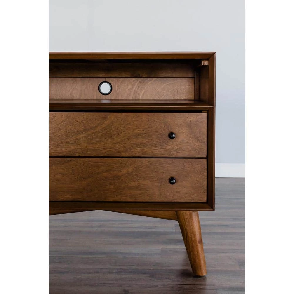 Flynn 2-Drawer Acorn Brown Large Nightstand (26 in. H x 28 in. W x 15 in. D) by Unbranded 4 Flynn 2-Drawer Acorn Brown Large Nightstand (26 in. H x 28 in. W x 15 in. D) by Unbranded - Image 3