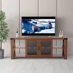 59.8 in. Brown TV Stand for TVs Up to 65 in. by Unbranded -Boraam Sales Store brown unbranded tv stands crlw22342950 31 1000