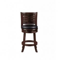 Sumatra 24 in. Cappuccino Swivel Cushioned Bar Stool by Boraam
