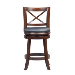 Georgia 24 in. Cappuccino Swivel Cushioned Bar Stool by Boraam