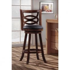 Seina 29 in. Cappuccino Swivel Bar Stool with Cushion by Boraam -Boraam Sales Store cappuccino boraam bar stools 61829 31 1000