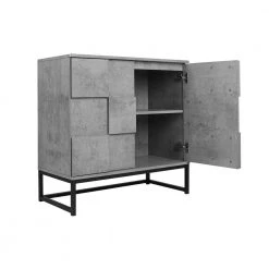 Cement Gray Particle Board File Cabinet with Adjustable Shelf and Metal Frame Home Office 2-Door Large Storage Cabinet by Unbranded -Boraam Sales Store cement gray unbranded file cabinets camygy gi49642w688 cabinet01 40 1000
