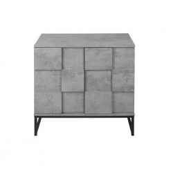 Cement Gray Particle Board File Cabinet with Adjustable Shelf and Metal Frame Home Office 2-Door Large Storage Cabinet by Unbranded