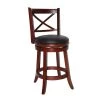 Georgia 24 in. Cherry Swivel Cushioned Bar Stool by Boraam -Boraam Sales Store cherry boraam bar stools 49624 64 1000