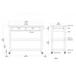 Sonoma Chestnut Wire-Brush Kitchen Cart by Boraam 13 Sonoma Chestnut Wire-Brush Kitchen Cart by Boraam -Boraam Sales Store chestnut wire brush boraam bar carts 98521 40 1000