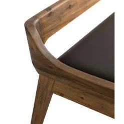 Rasmus Chestnut Wire-Brush Wood Dining Bench with Cushion 22 in. H x 59.5 in. W x 19 in. D by Boraam -Boraam Sales Store chestnut wire brush boraam dining benches 77315 4f 1000