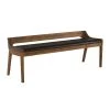 Rasmus Chestnut Wire-Brush Wood Dining Bench with Cushion 22 in. H x 59.5 in. W x 19 in. D by Boraam -Boraam Sales Store chestnut wire brush boraam dining benches 77315 64 1000