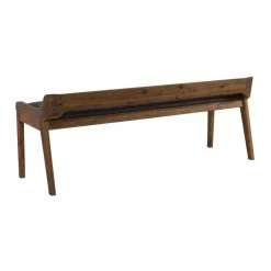 Rasmus Chestnut Wire-Brush Wood Dining Bench with Cushion 22 in. H x 59.5 in. W x 19 in. D by Boraam -Boraam Sales Store chestnut wire brush boraam dining benches 77315 c3 1000