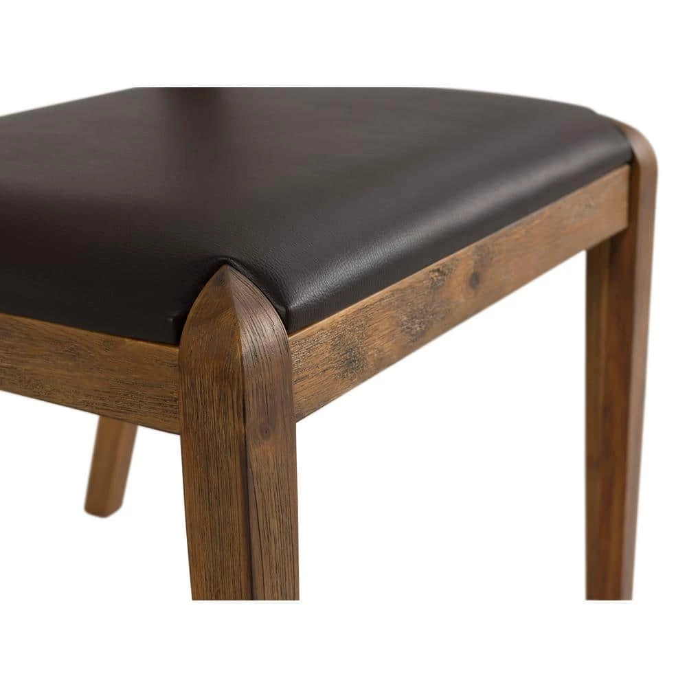 Rasmus Chestnut Wire-Brush Dining Chair with Cushion by Boraam 8 Rasmus Chestnut Wire-Brush Dining Chair with Cushion by Boraam - Image 6