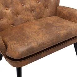 Coffee High Back Accent Chair Comfortable Loveseat Fabric Padded Seat Modern High Back Arm-sofa by Unbranded 13 Coffee High Back Accent Chair Comfortable Loveseat Fabric Padded Seat Modern High Back Arm-sofa by Unbranded -Boraam Sales Store coffee unbranded accent chairs gm h 304 4f 1000