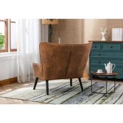 Coffee High Back Accent Chair Comfortable Loveseat Fabric Padded Seat Modern High Back Arm-sofa by Unbranded 16 Coffee High Back Accent Chair Comfortable Loveseat Fabric Padded Seat Modern High Back Arm-sofa by Unbranded -Boraam Sales Store coffee unbranded accent chairs gm h 304 fa 1000