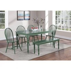 Equestrian Green Carolina Wood Dining Chairs (Set of 2) by Boraam -Boraam Sales Store equestrian green boraam dining chairs 31616 31 1000