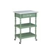 Carolina Green Kitchen Cart w/Stainless Steel Top and Equestrian by Boraam 1 Carolina Green Kitchen Cart w/Stainless Steel Top and Equestrian by Boraam -Boraam Sales Store equestrian green boraam kitchen carts 50664 64 1000