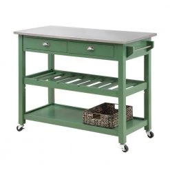 Carolina Equestrian Green 44 in. Kitchen Island by Boraam -Boraam Sales Store equestrian green boraam kitchen islands 77522 31 1000