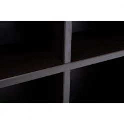 Kline 78 in. Espresso Wood 15 Shelf Accent Bookcase with Cubes by Boraam -Boraam Sales Store espresso boraam bookcases bookshelves 90010 4f 1000