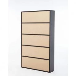 Kline 78 in. Espresso Wood 15 Shelf Accent Bookcase with Cubes by Boraam -Boraam Sales Store espresso boraam bookcases bookshelves 90010 66 1000