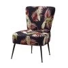 Flower Velvet Fabric Accent Slipper Chair with Black Metal Legs for Dining Room Living Room Bedroom Accent Chair by Unbranded -Boraam Sales Store flower unbranded accent chairs a71 chai flowe 64 1000