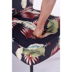 Flower Velvet Fabric Accent Slipper Chair with Black Metal Legs for Dining Room Living Room Bedroom Accent Chair by Unbranded 22 Flower Velvet Fabric Accent Slipper Chair with Black Metal Legs for Dining Room Living Room Bedroom Accent Chair by Unbranded -Boraam Sales Store flower unbranded accent chairs a71 chai flowe 76 1000