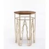 Genevieve 18 in. Fir Wood/Metal Octagon Nesting Tables (2) by Boraam -Boraam Sales Store gold natural boraam nesting tables 76149 64 1000