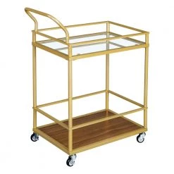 Gold Kitchen Cart by Unbranded