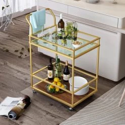 Gold Kitchen Cart by Unbranded -Boraam Sales Store gold unbranded kitchen carts aybszhd690 76 1000