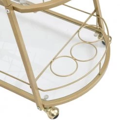 Gold Kitchen Cart with Wheels by Unbranded -Boraam Sales Store gold unbranded kitchen carts aybszhd736 44 1000