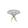 39 in. Round Gold BIG Dining Table, MDF Dining Table, Kitchen Table by Unbranded -Boraam Sales Store gold unbranded kitchen dining tables z t 0921005 64 1000