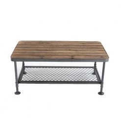 Newport 42 in. Gray and Natural Rectangle Coffee Table by Boraam -Boraam Sales Store gray and natural boraam coffee tables 76150 c3 1000