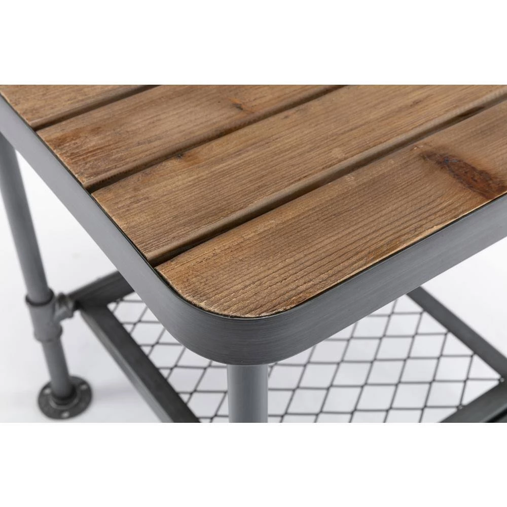 Newport 20 in. Gray and Natural Square End Table by Boraam 9 Newport 20 in. Gray and Natural Square End Table by Boraam - Image 7