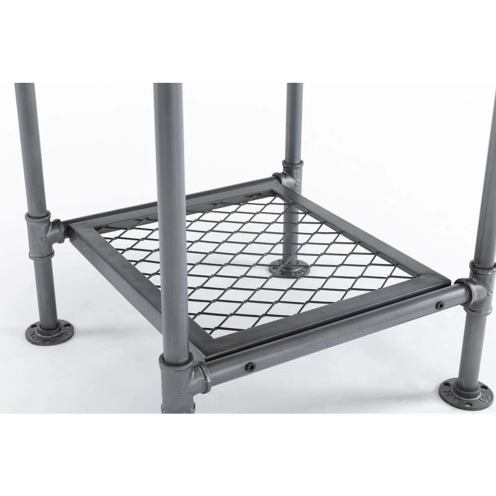 Newport 20 in. Gray and Natural Square End Table by Boraam 7 Newport 20 in. Gray and Natural Square End Table by Boraam - Image 5