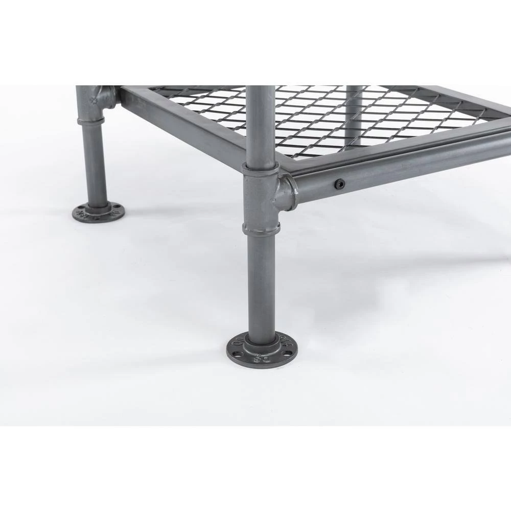 Newport 20 in. Gray and Natural Square End Table by Boraam 6 Newport 20 in. Gray and Natural Square End Table by Boraam - Image 4