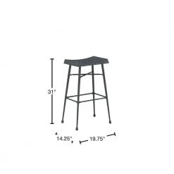 Gilbert 31 in. Gray Barstool (Set of 2) by Boraam -Boraam Sales Store gray boraam bar stools 80734 40 1000