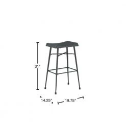 Carson 31 in. Gray Backless Barstool (Set of 2) by Boraam -Boraam Sales Store gray boraam bar stools 80744 40 1000