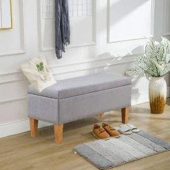 Mico 42 in. Storage Ottoman by Boraam -Boraam Sales Store gray boraam dining benches 3651108 31 1000