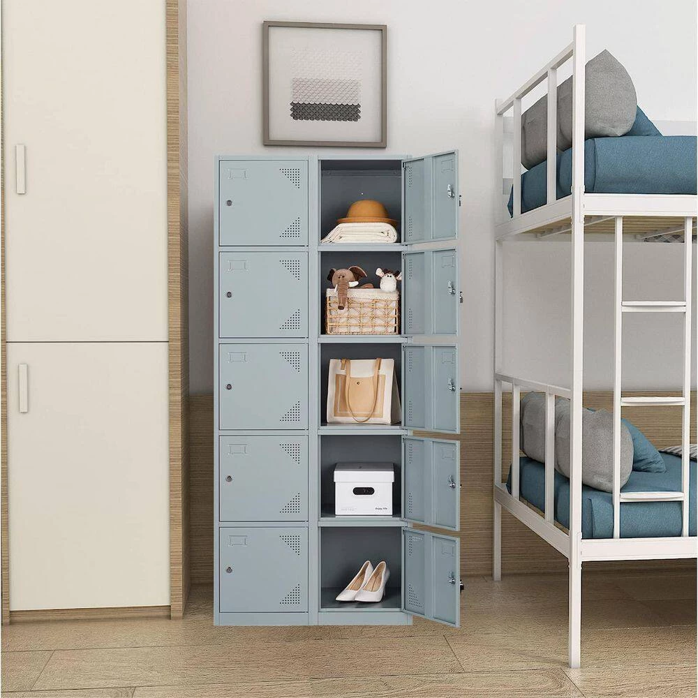 14.96 in.W x 17 in.D x 70.98 in.H Gray 5-Door Metal Staff Locker by Unbranded 10 14.96 in.W x 17 in.D x 70.98 in.H Gray 5-Door Metal Staff Locker by Unbranded - Image 8