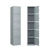 14.96 in.W x 17 in.D x 70.98 in.H Gray 5-Door Metal Staff Locker by Unbranded