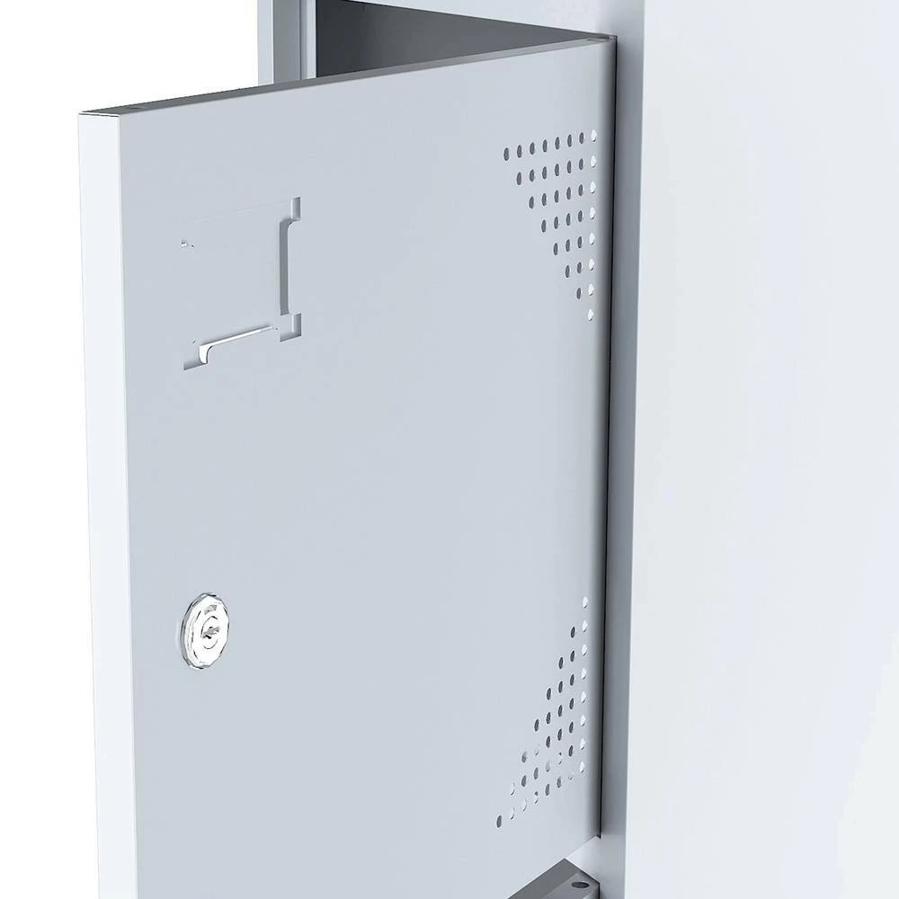 14.96 in.W x 17 in.D x 70.98 in.H Gray 5-Door Metal Staff Locker by Unbranded 4 14.96 in.W x 17 in.D x 70.98 in.H Gray 5-Door Metal Staff Locker by Unbranded - Image 2