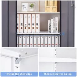 Gray Accent Storage Cabinets Garage Cabinet with Adjustable Shelves and Door by Unbranded -Boraam Sales Store gray unbranded accent cabinets sxb47926 31 1000