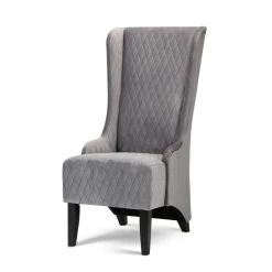 28.5 in. Wide Gray Wing Back Chair Side Chair for Living Room by Unbranded
