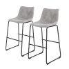 39 in. Grey Low Back Metal Frame Bar Stool ( Set of 2 ) by Unbranded -Boraam Sales Store gray unbranded bar stools thd ah if001 grey 64 1000