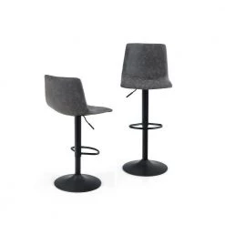 33 in. Adjustable Gray Low Back Metal Frame 360 swivel Bar Stool (Set of 2) by Unbranded 12 33 in. Adjustable Gray Low Back Metal Frame 360 swivel Bar Stool (Set of 2) by Unbranded -Boraam Sales Store gray unbranded bar stools thd if030 gray 1d 1000