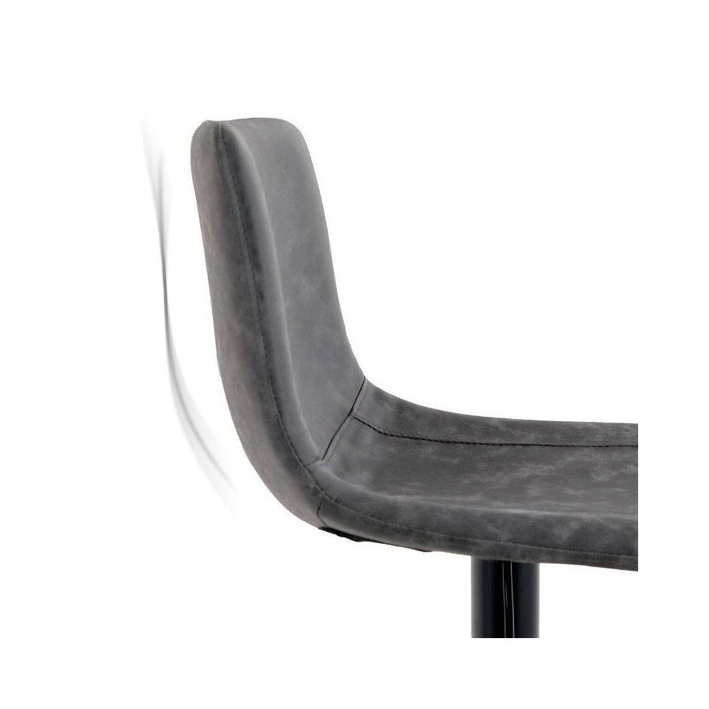 33 in. Adjustable Gray Low Back Metal Frame 360 swivel Bar Stool (Set of 2) by Unbranded 5 33 in. Adjustable Gray Low Back Metal Frame 360 swivel Bar Stool (Set of 2) by Unbranded - Image 3