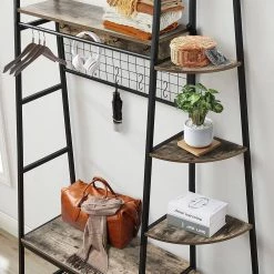 Freestanding Industrial Rustic Gray Clothes Rack, Garment Rack with 5-Tier Shelves, Shoes Rack & Hooks by Unbranded 11 Freestanding Industrial Rustic Gray Clothes Rack, Garment Rack with 5-Tier Shelves, Shoes Rack & Hooks by Unbranded -Boraam Sales Store gray unbranded coat racks awzy yj138g 4f 1000