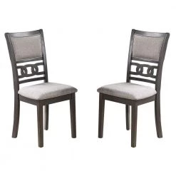 Gray American Retro Upholstered Dining Side Chairs (Set of 2) by Unbranded -Boraam Sales Store gray unbranded dining chairs hs00f1812 ahd 1f 1000