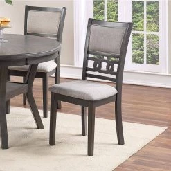 Gray American Retro Upholstered Dining Side Chairs (Set of 2) by Unbranded -Boraam Sales Store gray unbranded dining chairs hs00f1812 ahd 31 1000