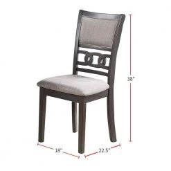 Gray American Retro Upholstered Dining Side Chairs (Set of 2) by Unbranded -Boraam Sales Store gray unbranded dining chairs hs00f1812 ahd 4f 1000